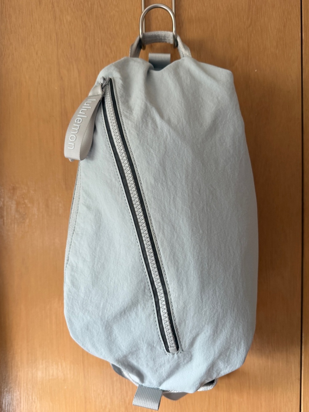 Lululemon Fast Track 1.0 9L mint green blue shoulder sling backpack bag unisex